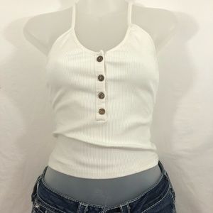 White rubbed tank top NEW!